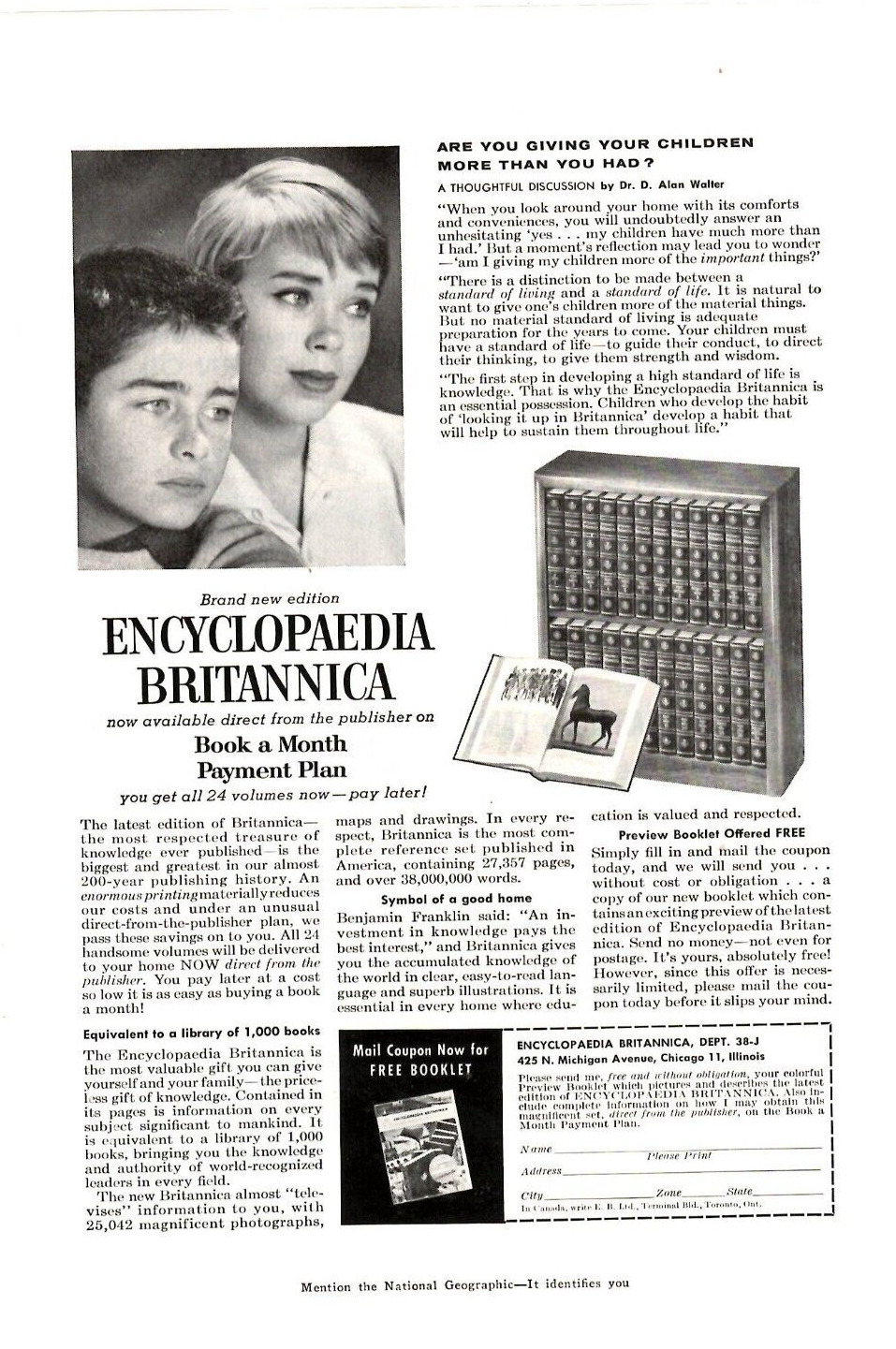 1959 Print Ad Encyclopaedia Britannica Are you giving your children more than