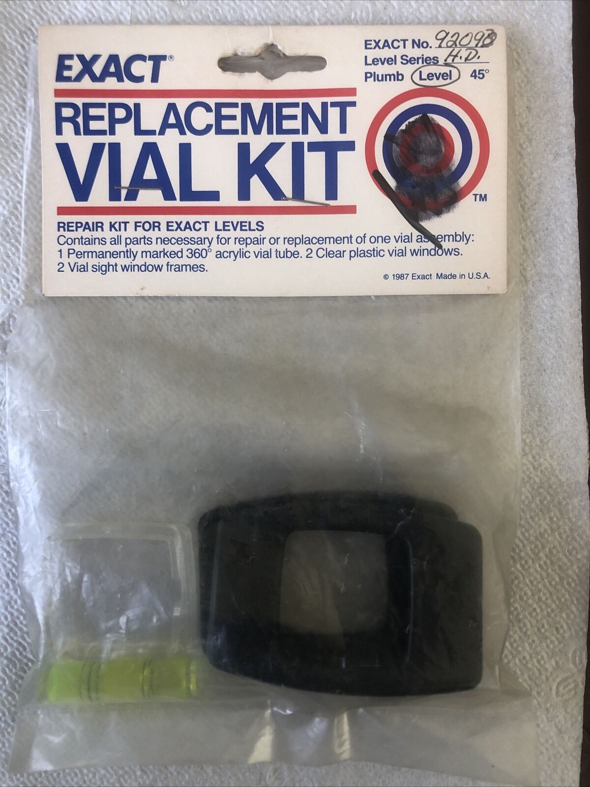 Vintage Exact Replacement Vial Kit  Made In The USA 🇺🇸Exact #92093 New In Pack