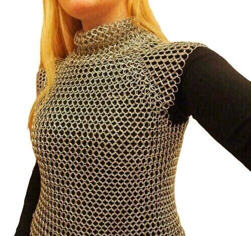 ALUMINIUM BUTTED Chainmail TOP Crop Chain Clothing usable item new