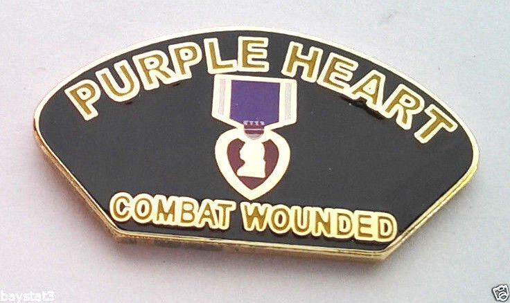 PURPLE HEART COMBAT WOUNDED  Military Veteran HERO Hat Pin P12253 EE