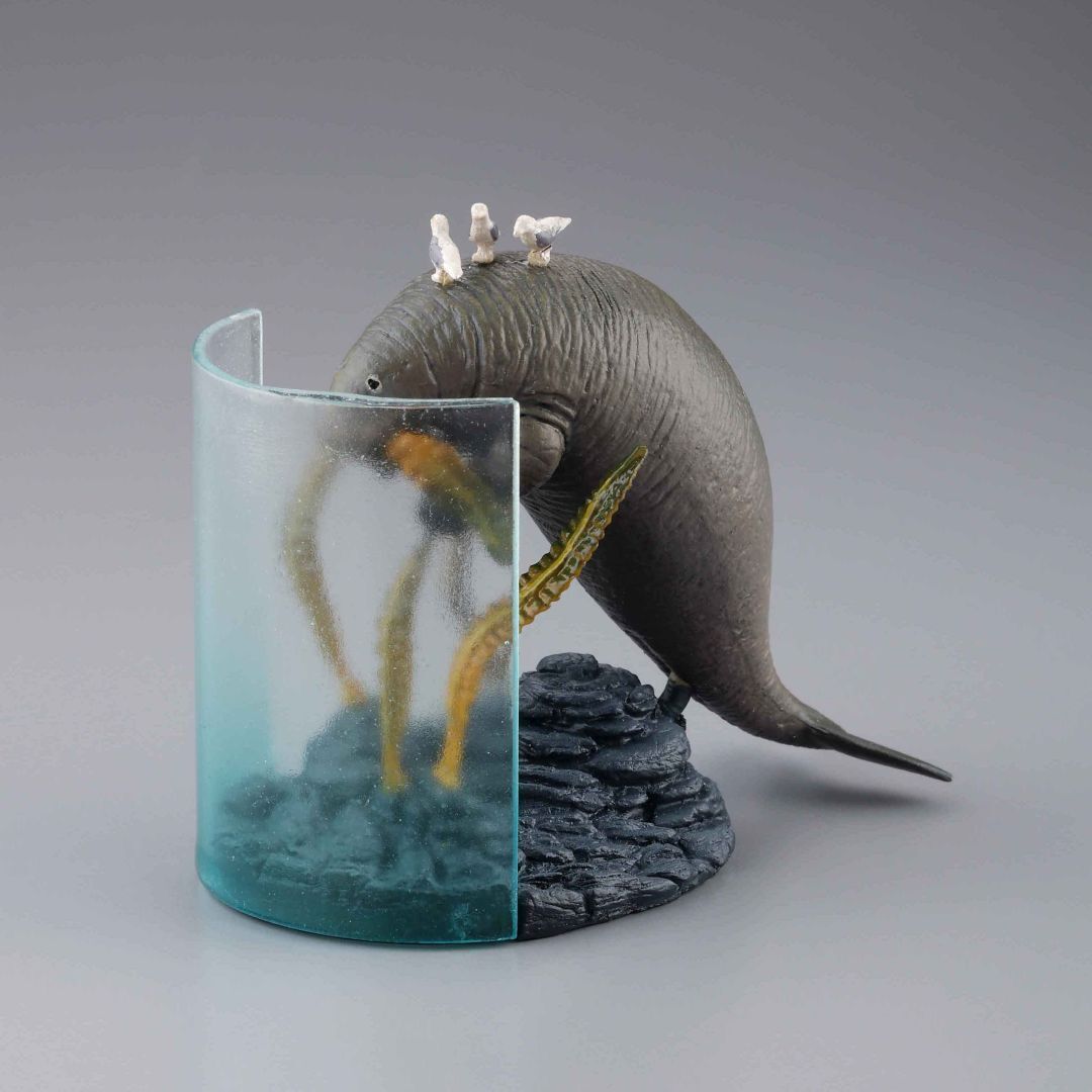 Kaiyodo Capsule Q Museum Zukan Extinction STELLER'S SEA COW model mini figure 