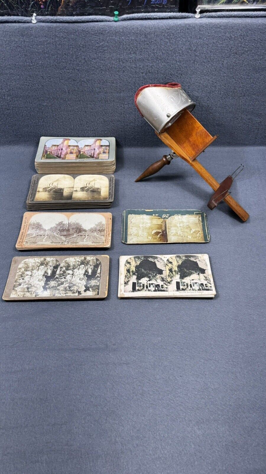 Antique H.C. White Co. Stereoscope With 80 Cards 1800’s-1900’s