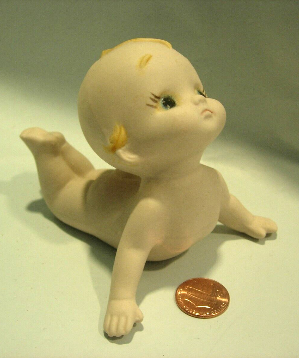 vintage porcelain kewpie doll figurine blonde girl boy hand painted baby 4\