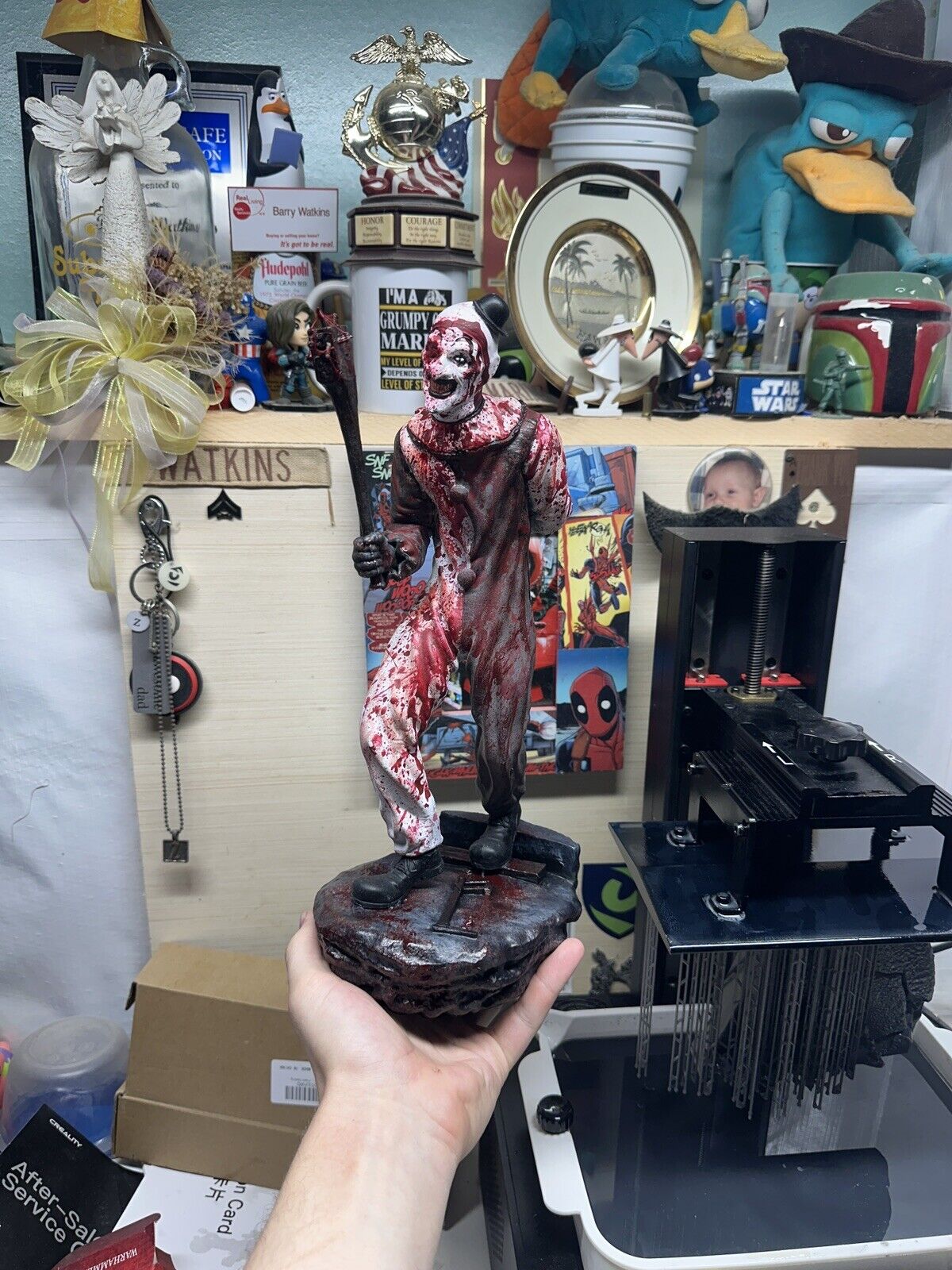 Custom Art The Clown 13” Statue (Made To Order)