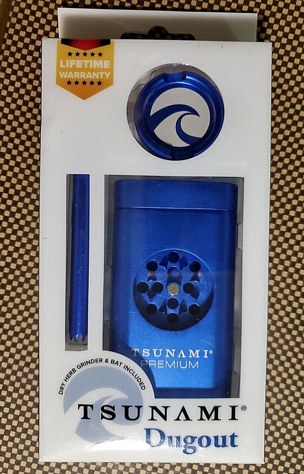 Tsunami Dugout With Grinder, All Metal And Magnetic BLUE