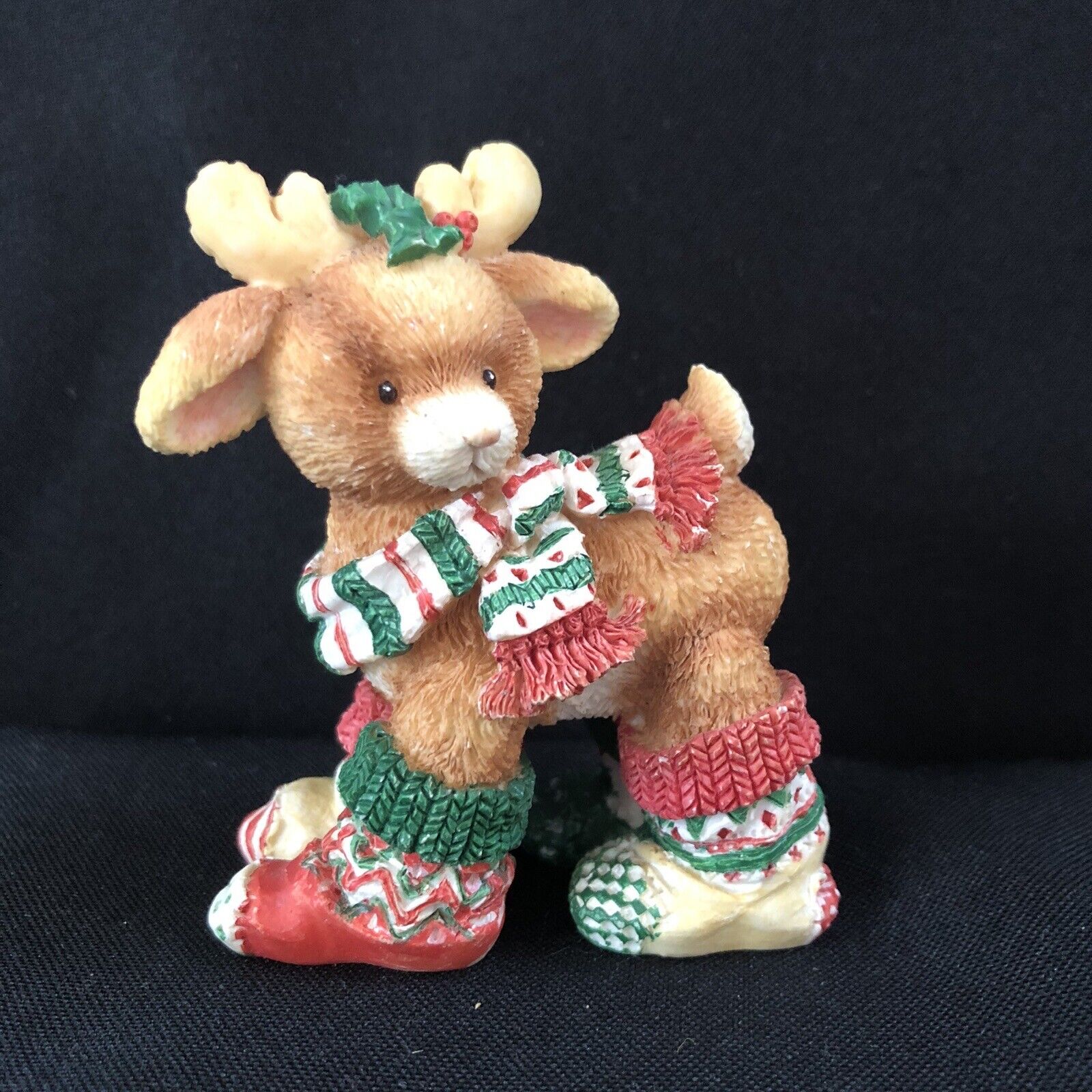 Enesco Santa\'s Special Deerlivery Socks North Pole Mary Rhyner Moos 1994