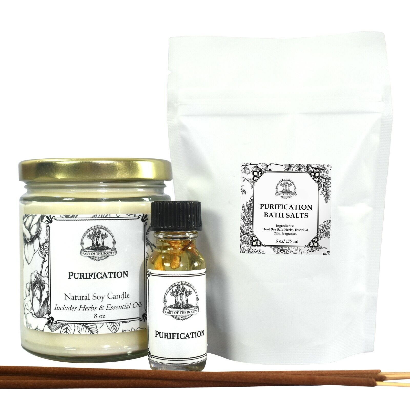 Purification Spell Kit for Cleansing Negativity Wiccan Pagan Hoodoo Conjure