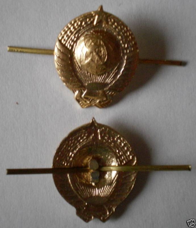 NEW USSR SOVIET UNION Russian MILITIA POLICE 2 Pins Badges for Collars милиция