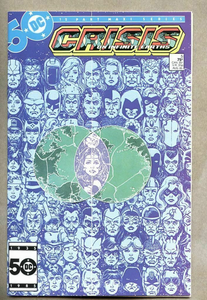 Crisis On Infinite Earths #5-1985 nm- 1st app the Anti-Monitor George Perez