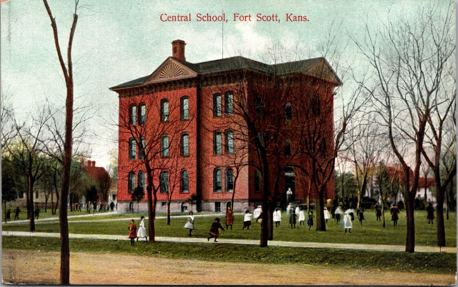 Postcard Central School in Fort Scott, Kansas~133315
