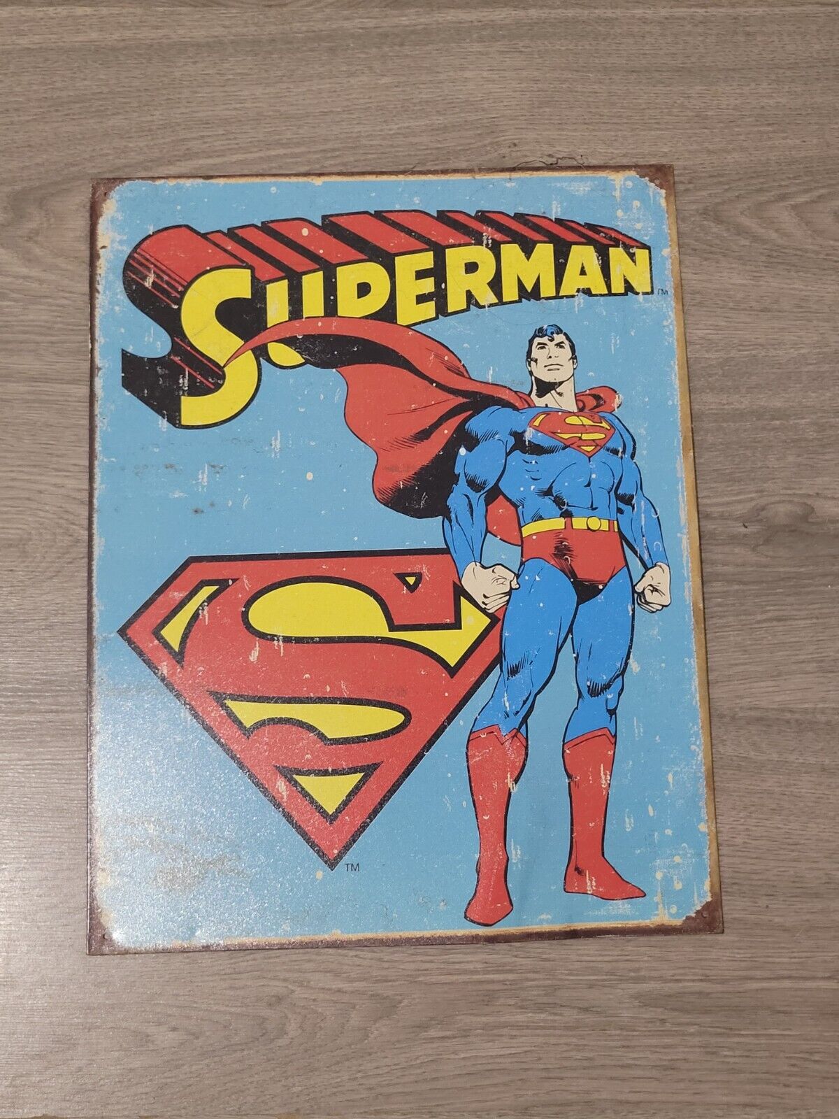 Classic Retro Superman Comic Tin Sign Poster, TM & DC Comics