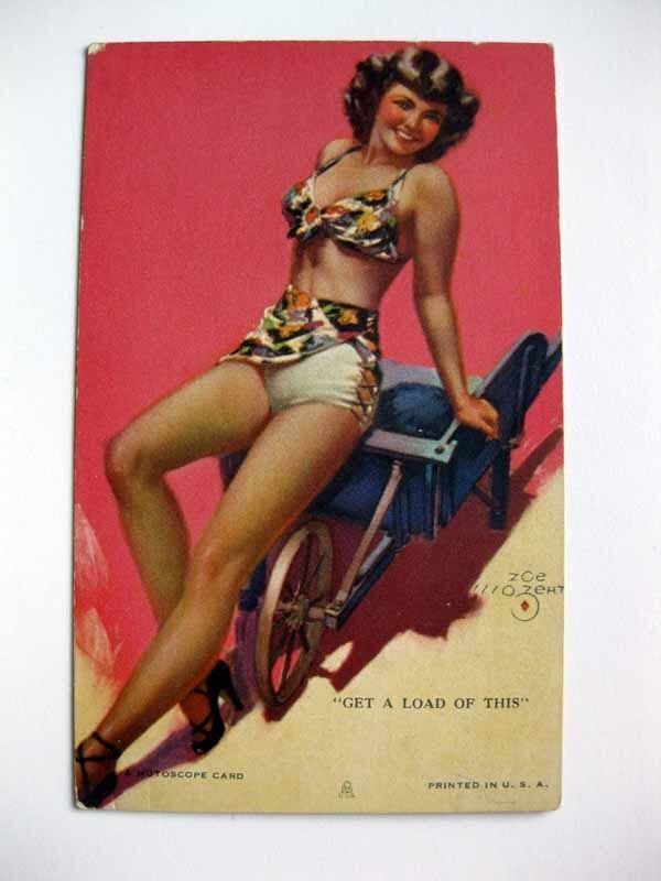 Vintage Pinup Girl Picture Mutoscope Zoe Mozert Get A Load of This
