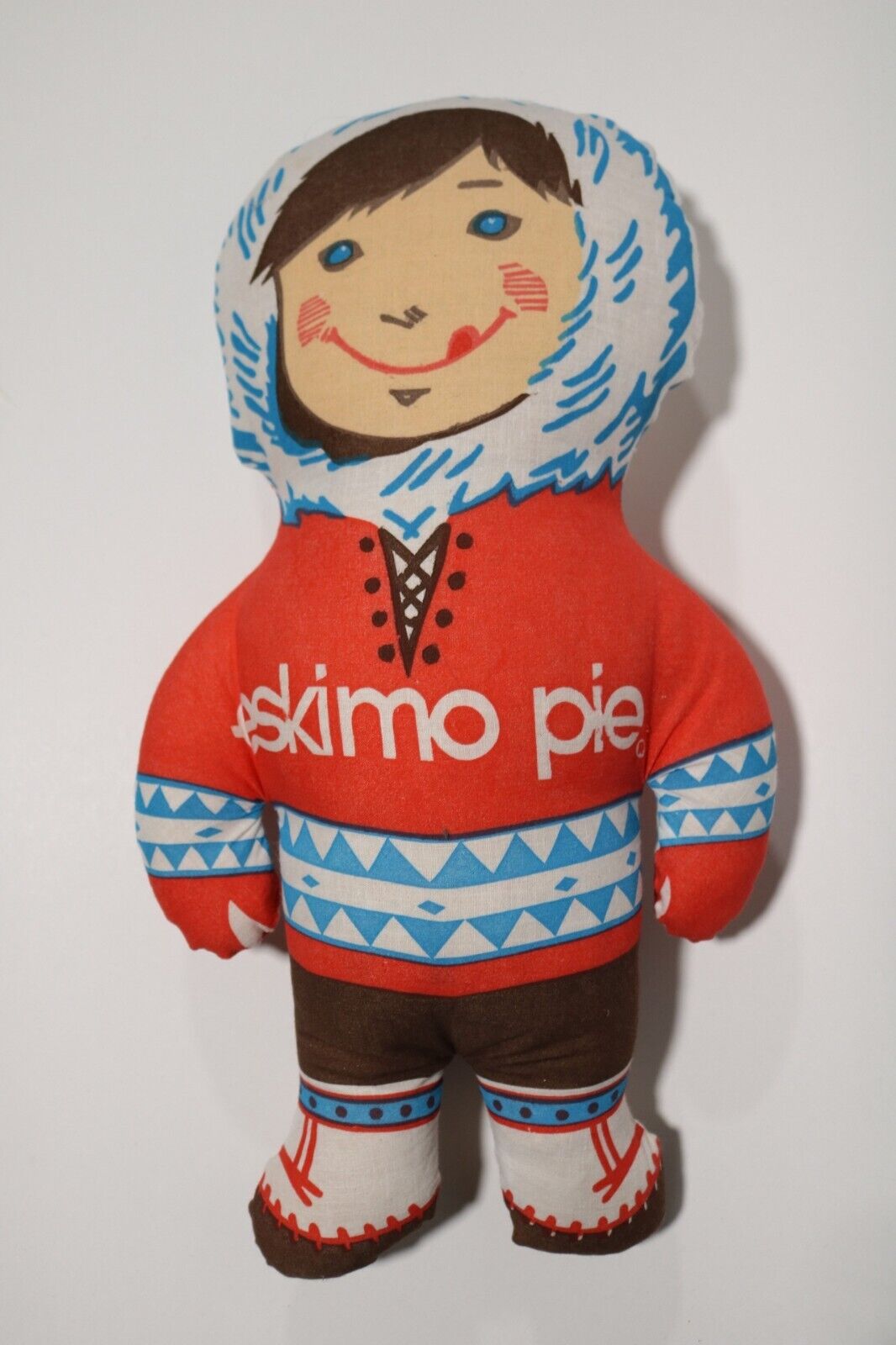 🍦 Vintage Eskimo Pie Advertising Plush Cloth Doll 15” Ice Cream Promotional 70s