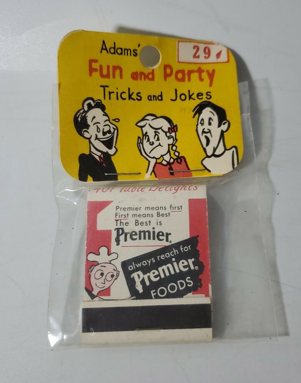 Vintage S.S. Adams Sparkling Matches Prank Trick NOS 