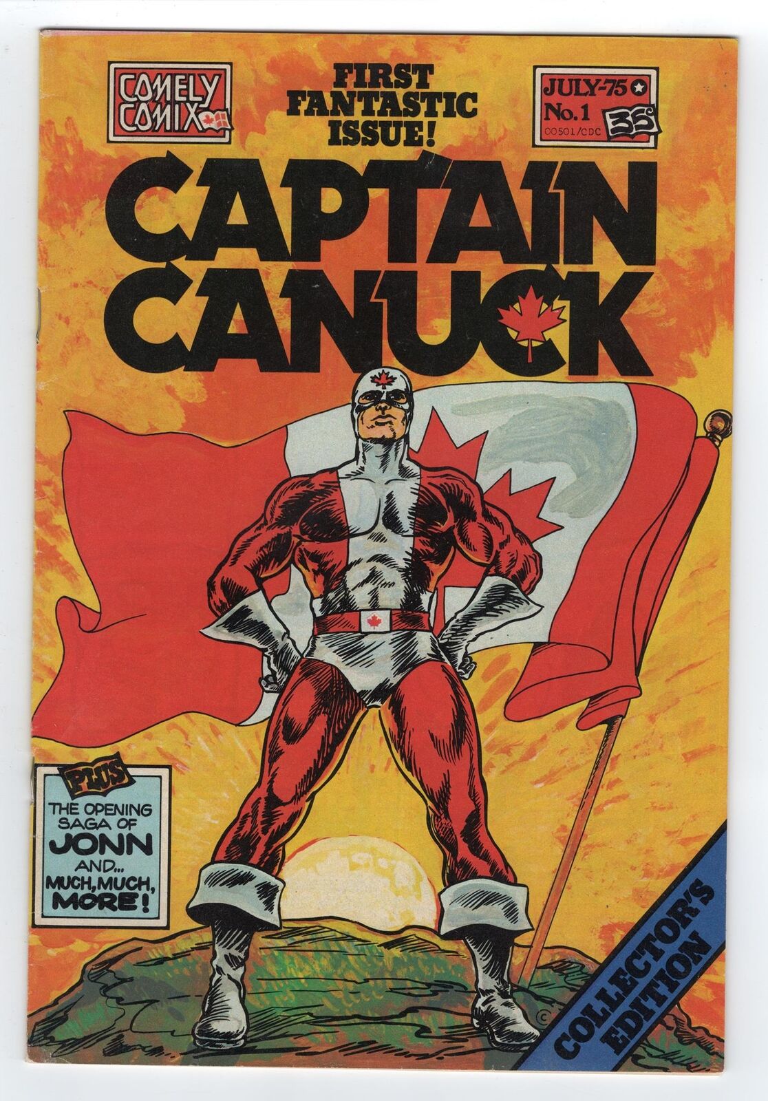 1975 COMELY COMIX CAPTAIN CANUCK #1 1ST APP OF CAPTAIN CANUCK RARE HIGH GRADE