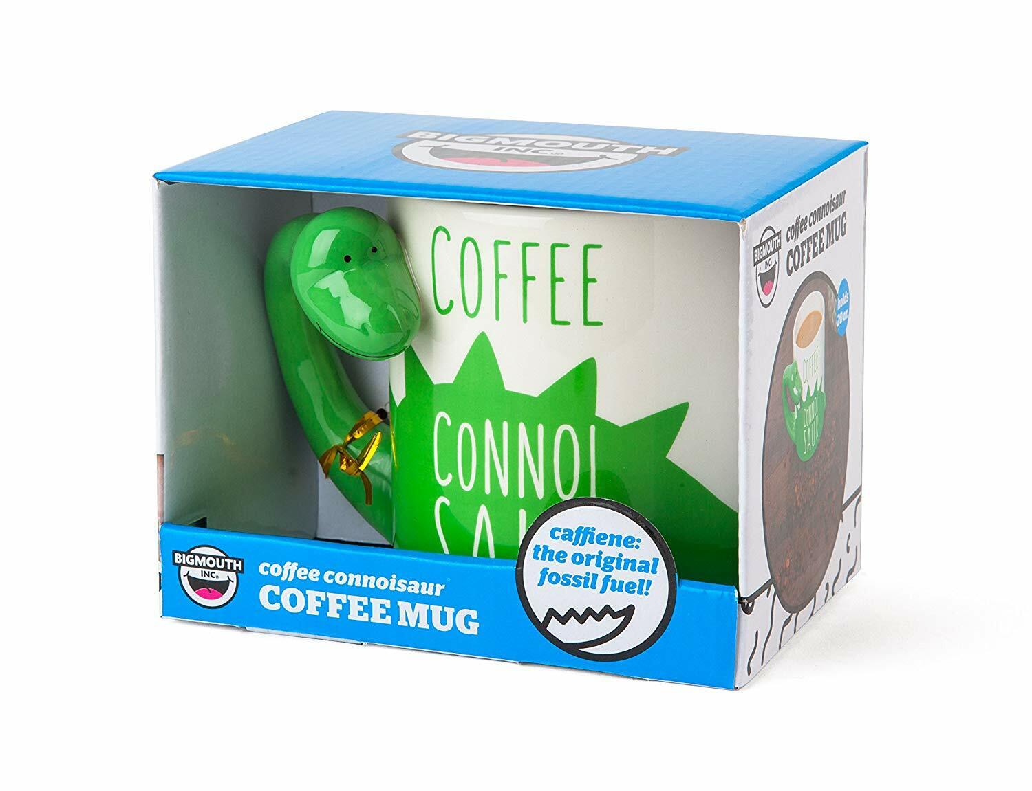 Bigmouth Coffee Connoisaur Dinosaur 20 OZ Novelty Gift Mug Caffeine Fossil Fuel
