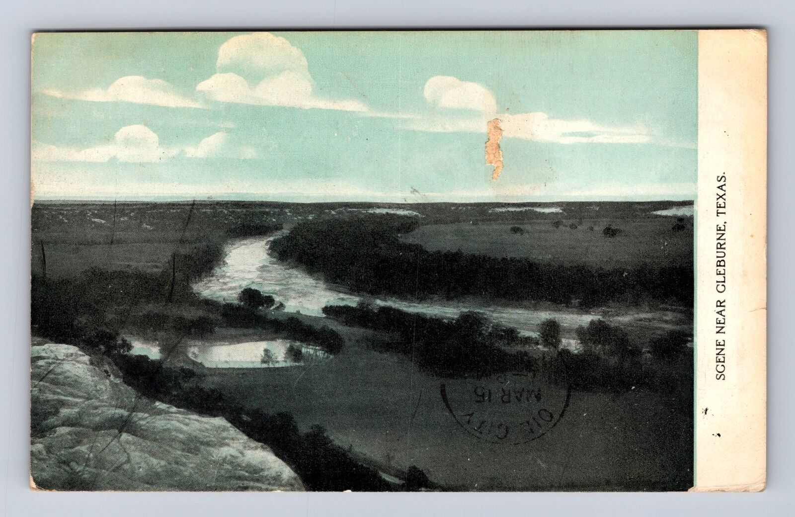 Cleburne TX-Texas, Scenic Landscape, Antique Vintage c1908 Postcard