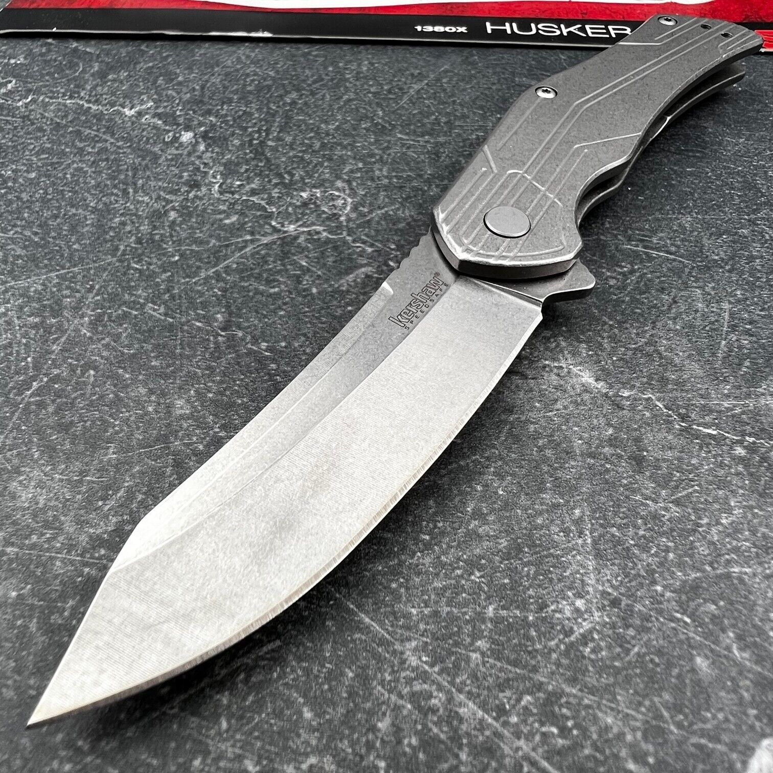 Kershaw Husker Stainless Steel Framelock Assisted Opening Folding Pocket Knife