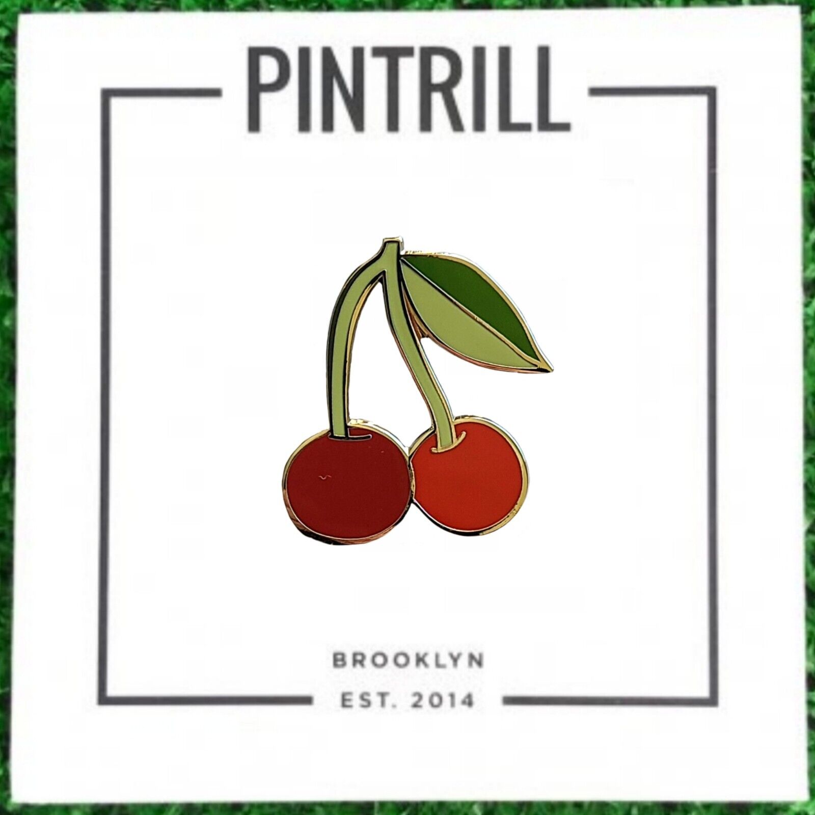 ⚡RARE⚡ PINTRILL x COACH Art Of Signature Cherry Pin *BRAND NEW* 🍒