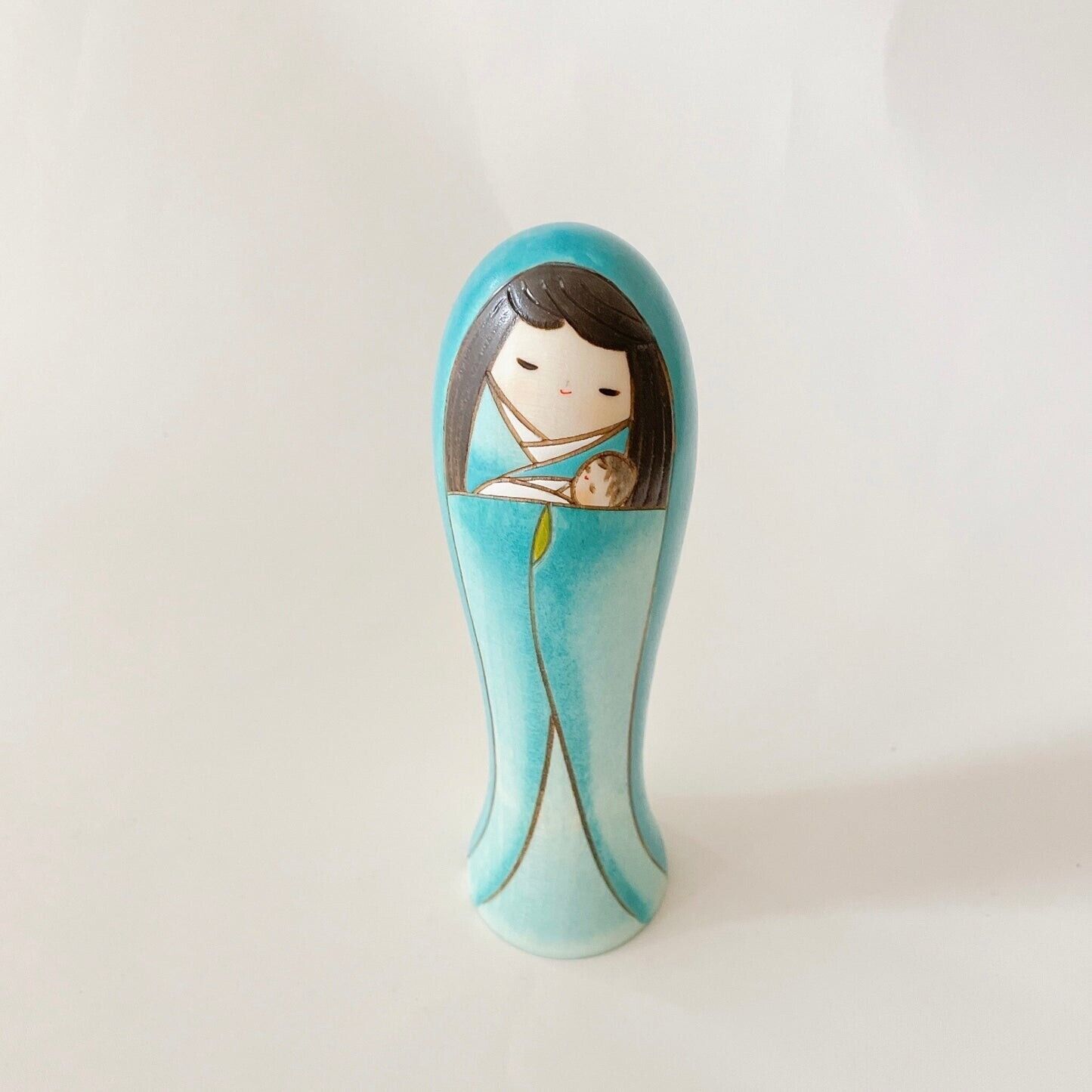 Usaburo Japanese Kokeshi Doll 7.5 H Virgin Mary Christmas Seibomaria JP limited