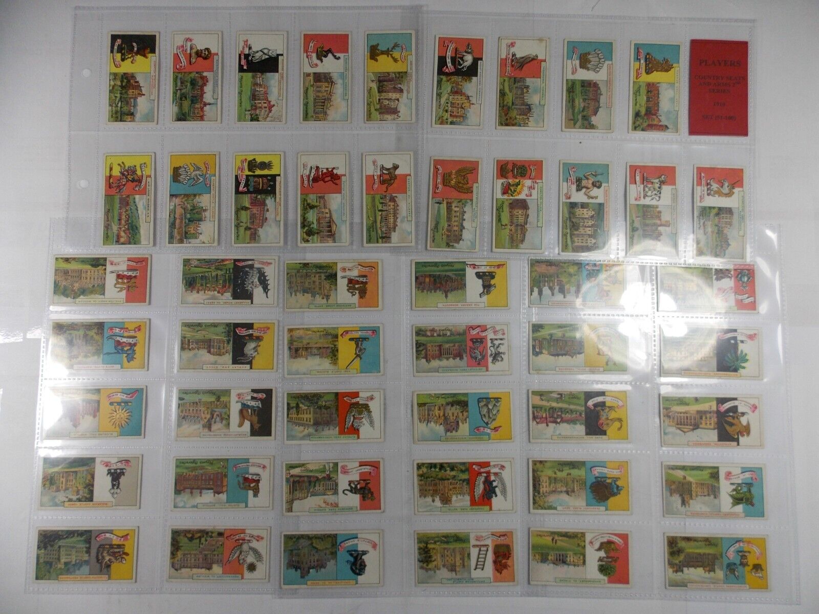 Players Cigarette Cards County Seats & Arms 2nd Series 1910 Complete Set 50