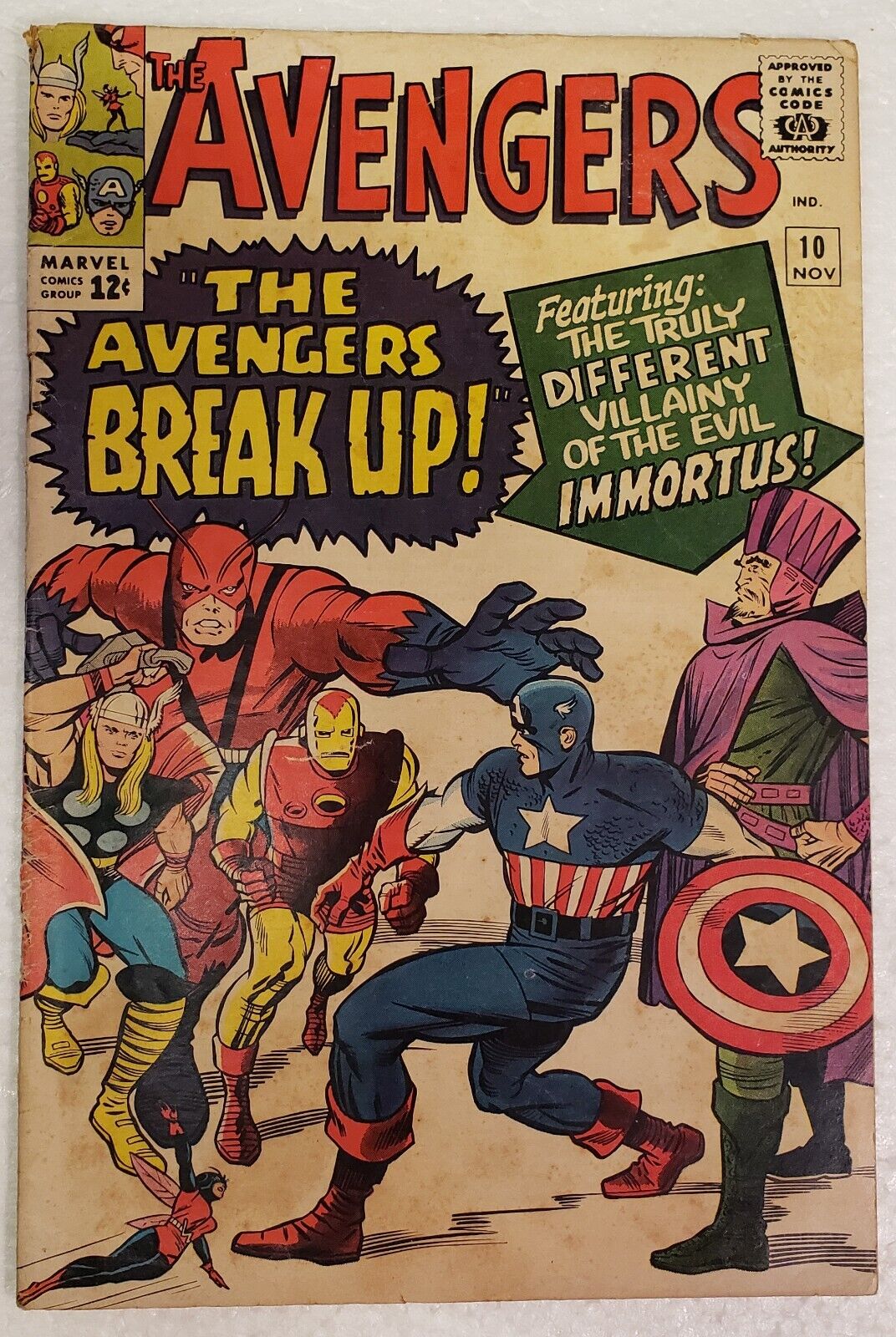 The Avengers Break Up #10,  Nov. 1964.           1st Appearance Of  Immortus. 