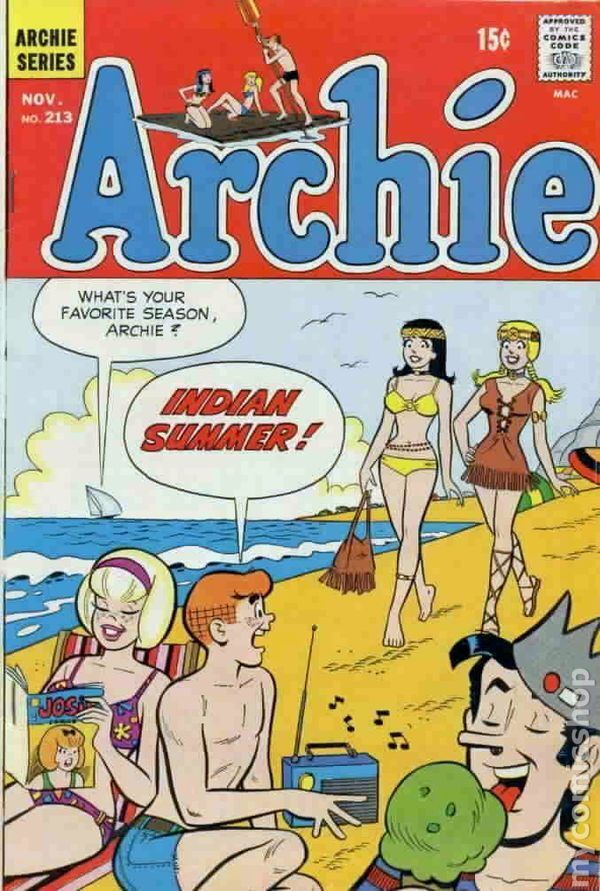 Archie #213 VG+ 4.5 1971 Stock Image Low Grade