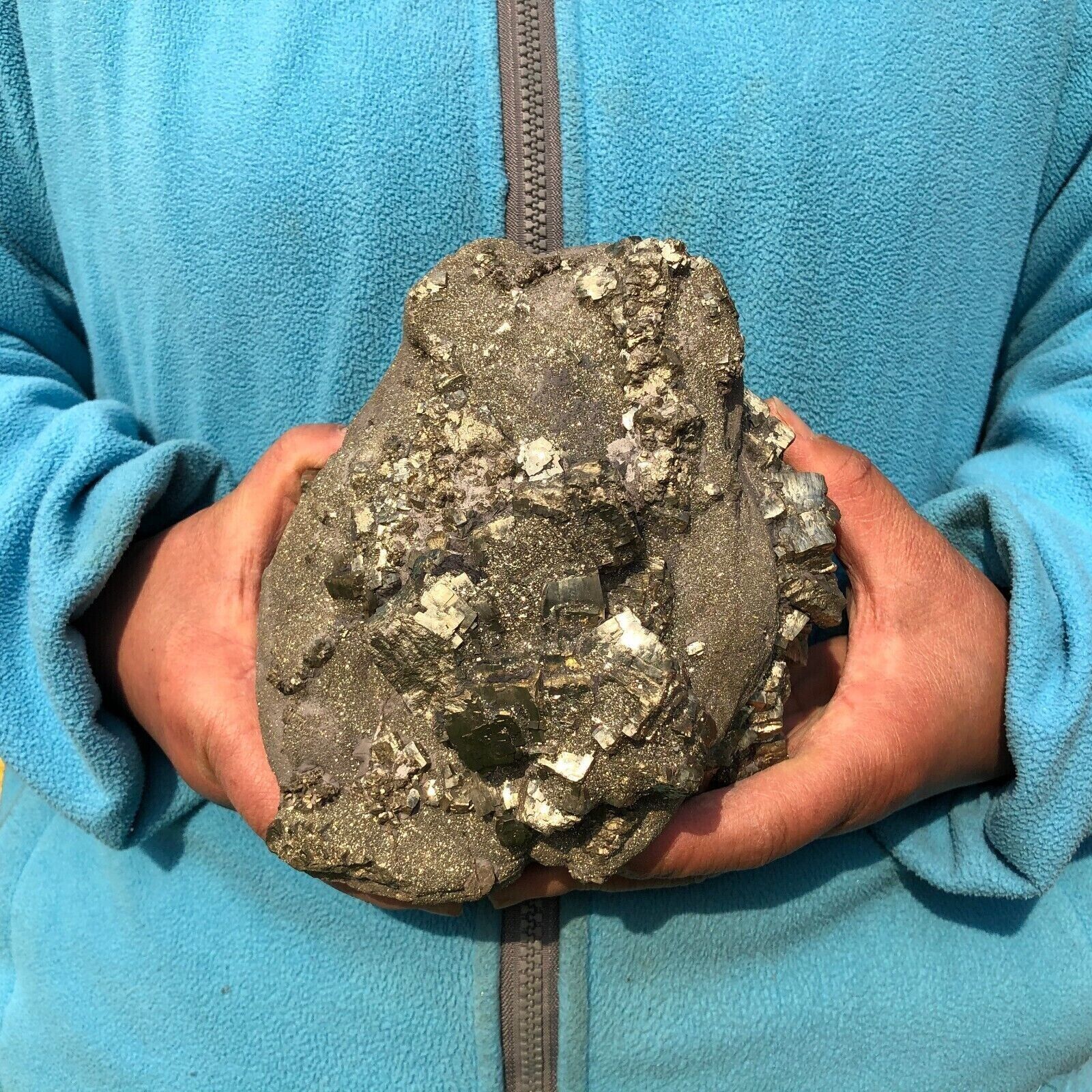 7.7 LB Natural Pyrite Raw Stone Quartz Crystal Mineral Specimen