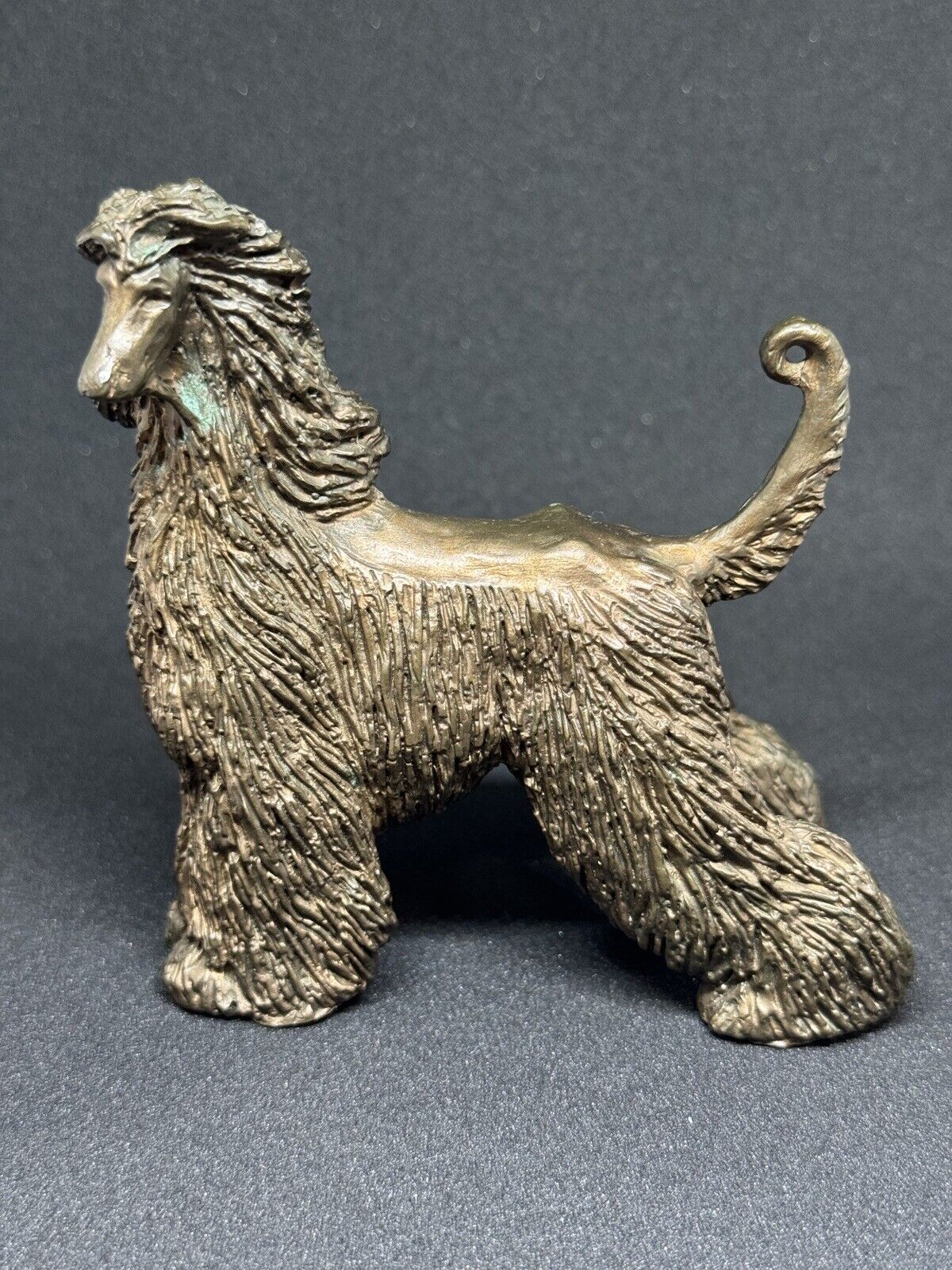 Antique Bronze Afghan Dog Breed And Signed.