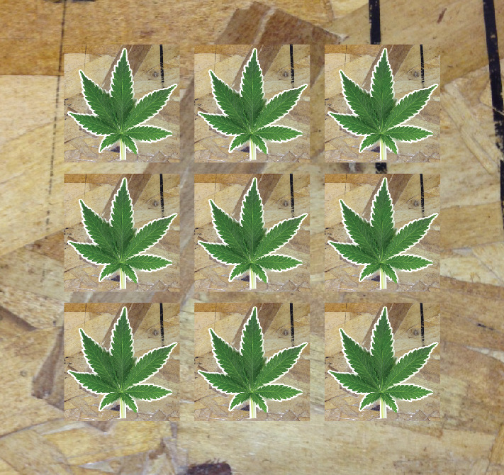Realistic photo marijuana cannabis weed leaf sticker decals Pack of 9 - 1