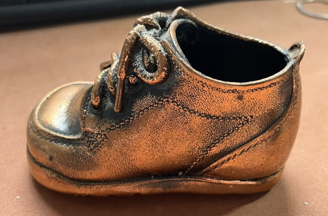 Vintage (1950's-60's) bronzed StrideRite Baby Shoe for Display, DIY or  decor .