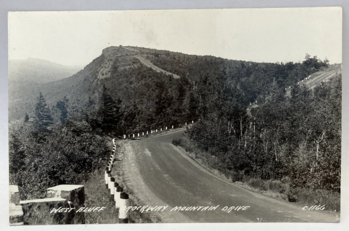 RPPC West Bluff, Brockway Mountain Drive, Michigan MI Vintage Photo Postcard
