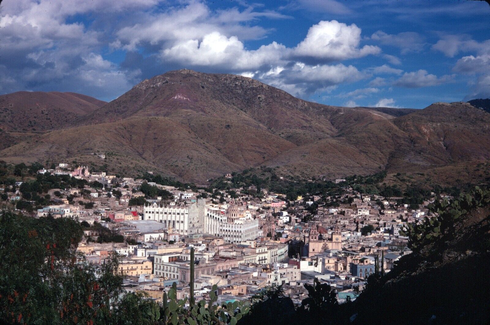1968 Scenic View of Guanajuato Mexico From Mountain Vintage 35mm Slide