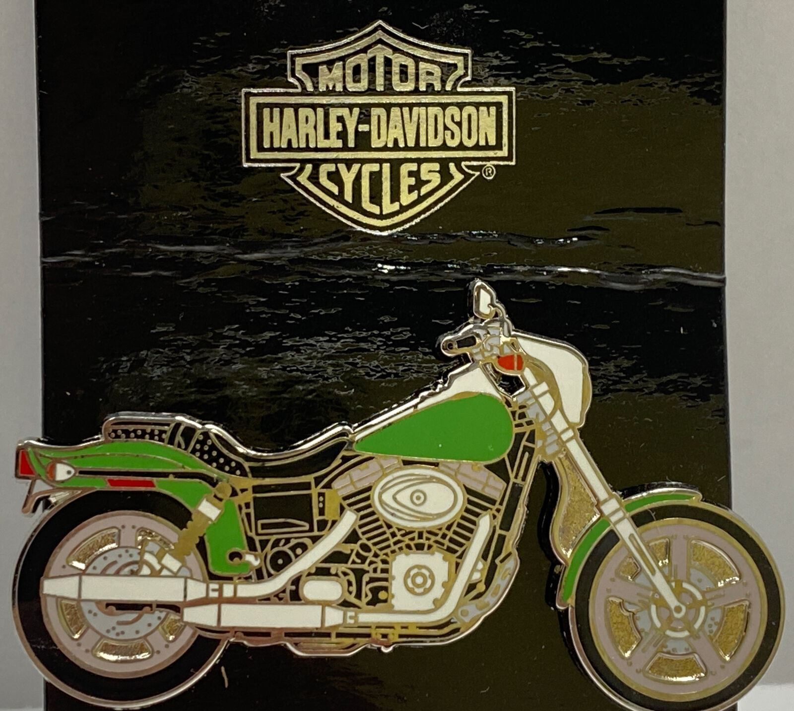 Harley Davidson Street 750 Green Chrome Silver Motorcycle Pin Brooch PinUsa 2006