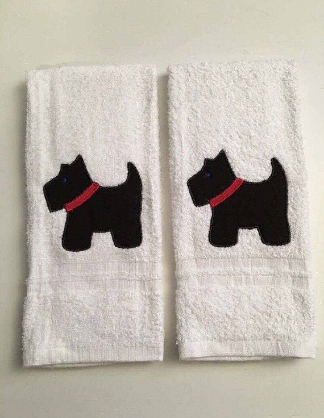 Scottie Dog Bathroom Hand Towels - Scottish Terrier - Two (2)