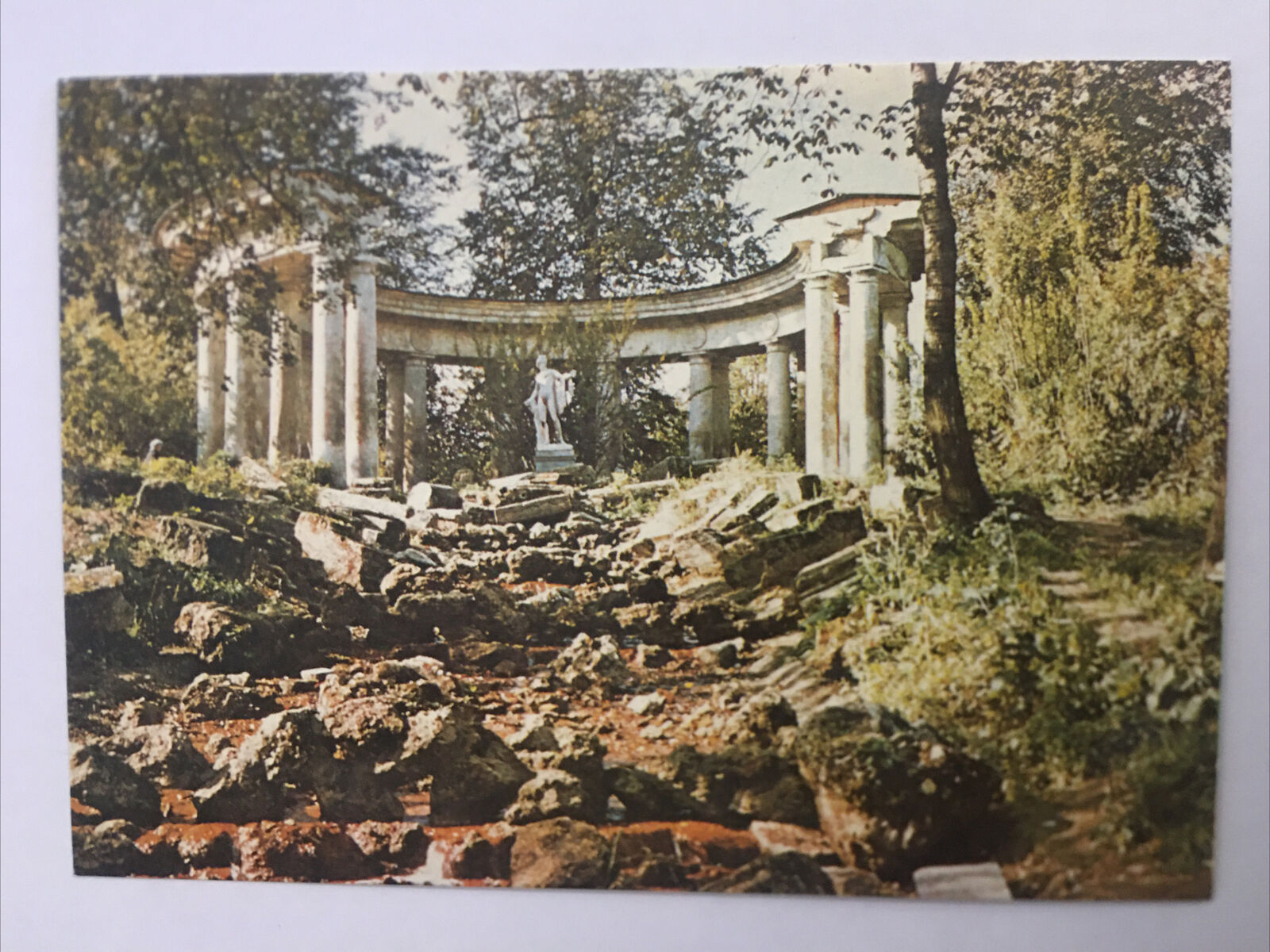 Pavlovsk The Apollo Colonnade Russia Vintage Postcard