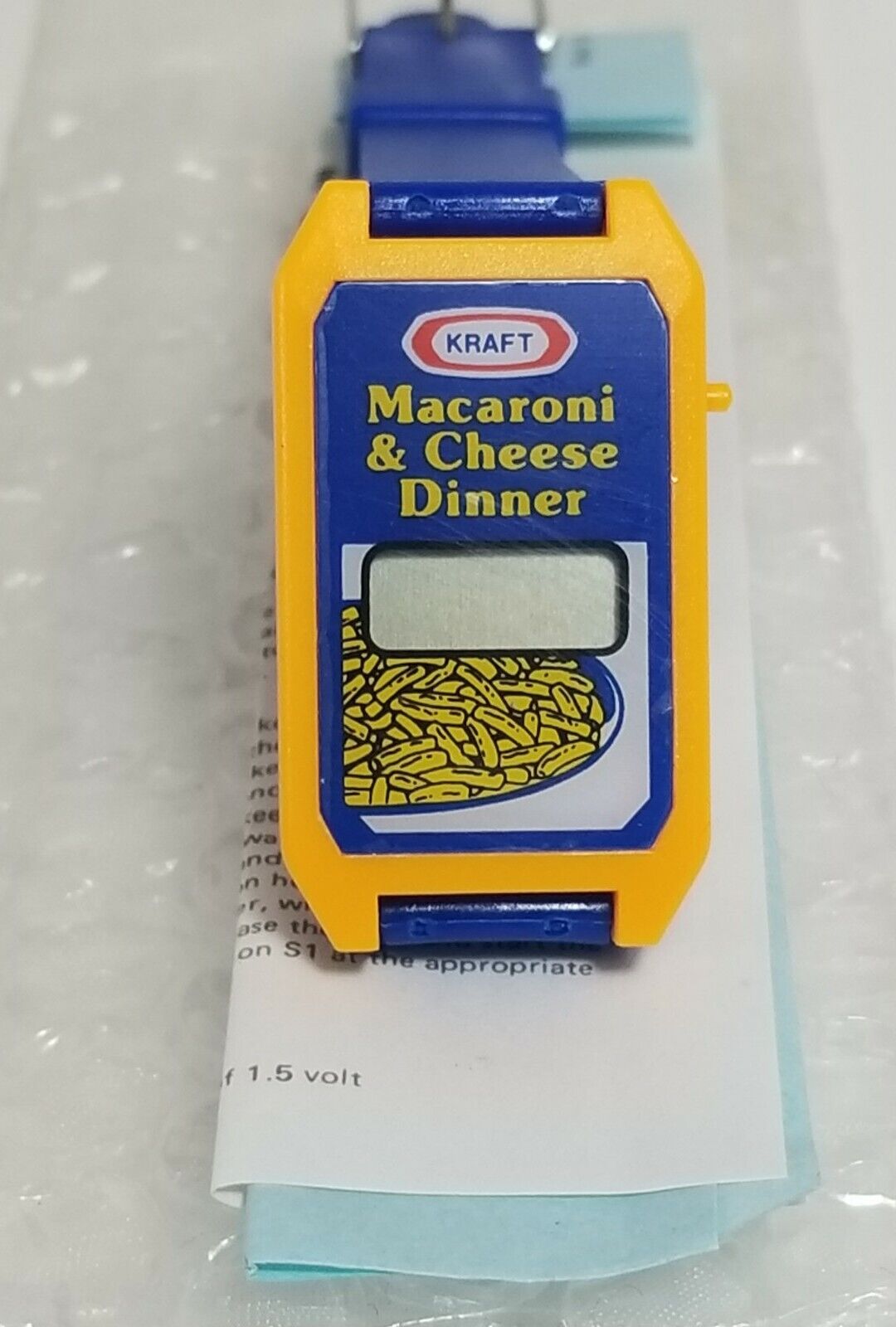 Vintage 1990 KRAFT Macaroni And Cheese LCD Watch NOS Mint Original Package Mac