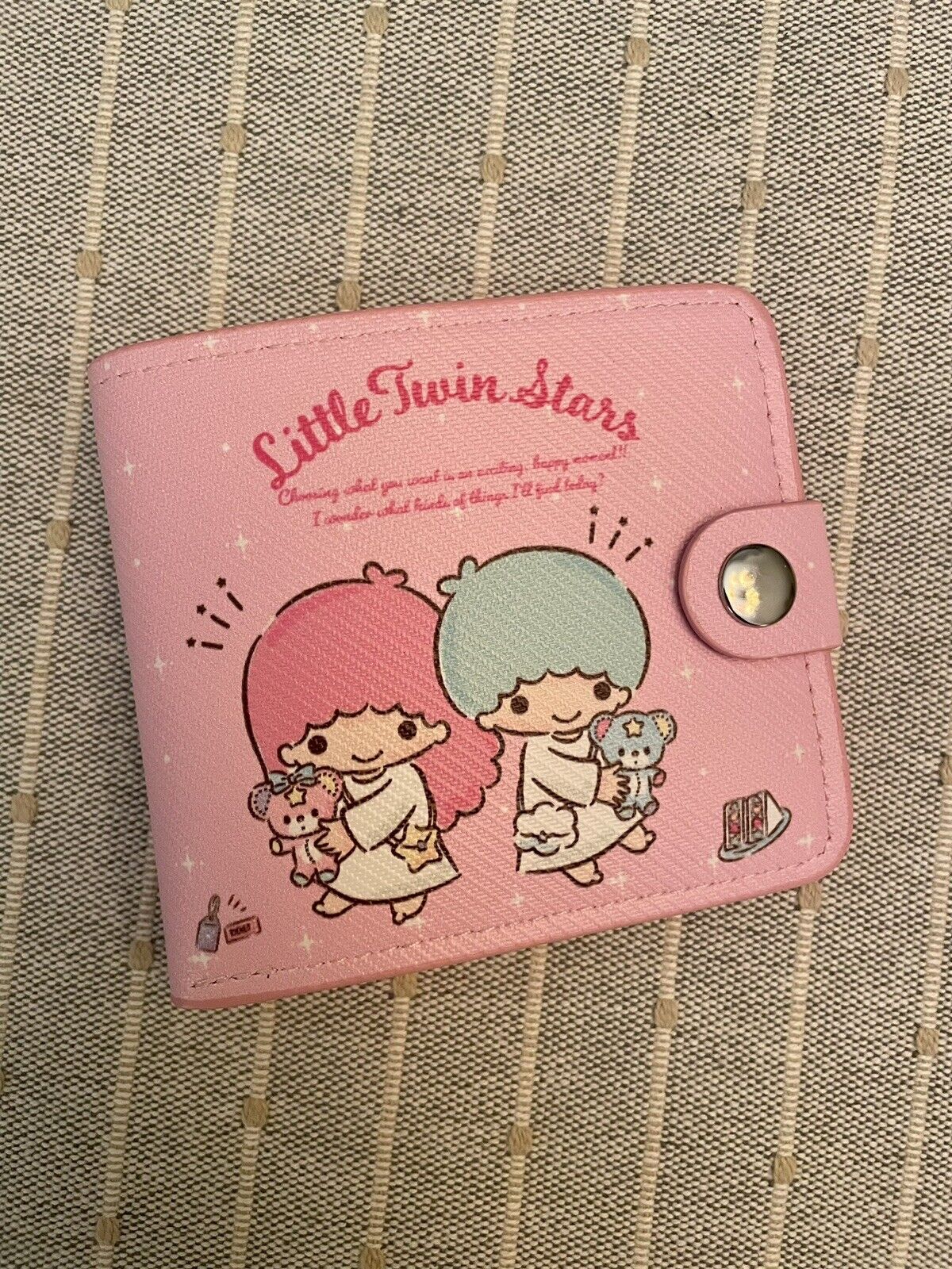 Little Twin Stars Teddy Bear Sario Hello Kitty Flip Wallet