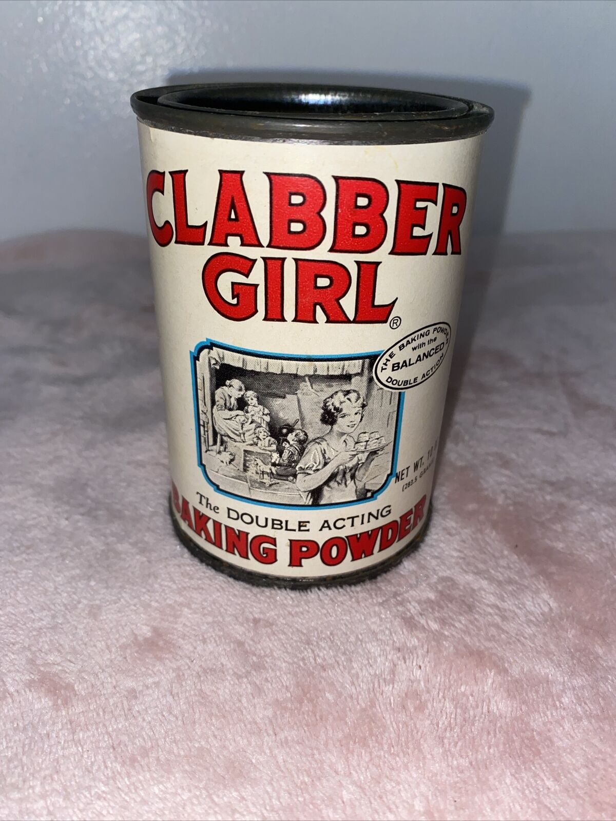 Vintage Clabber Girl Baking Powder Tin 10 oz