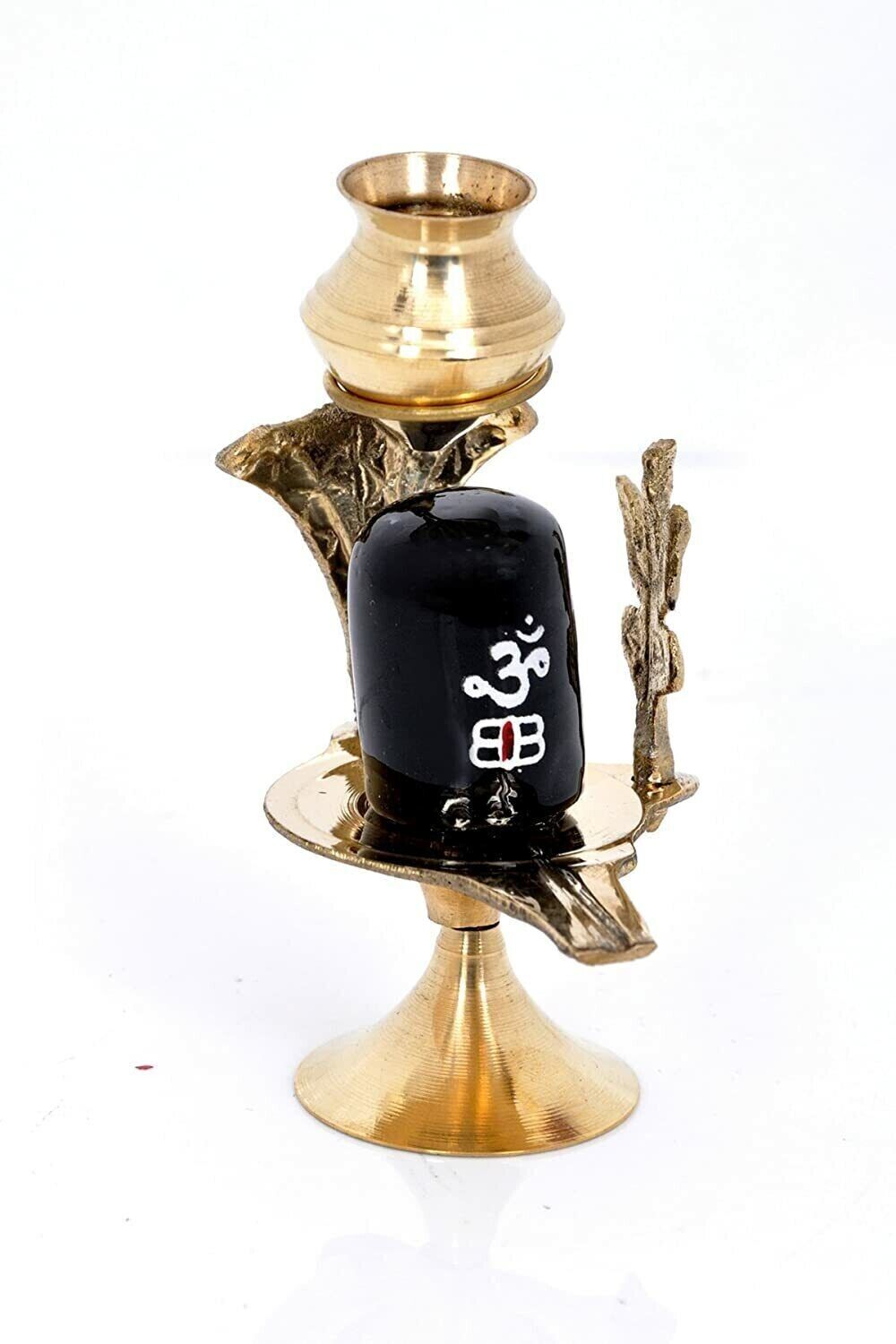 Brass Pouring / Abhishek Lota Stand With Shivling Shiva Lingam ~Hindu Puja Stand