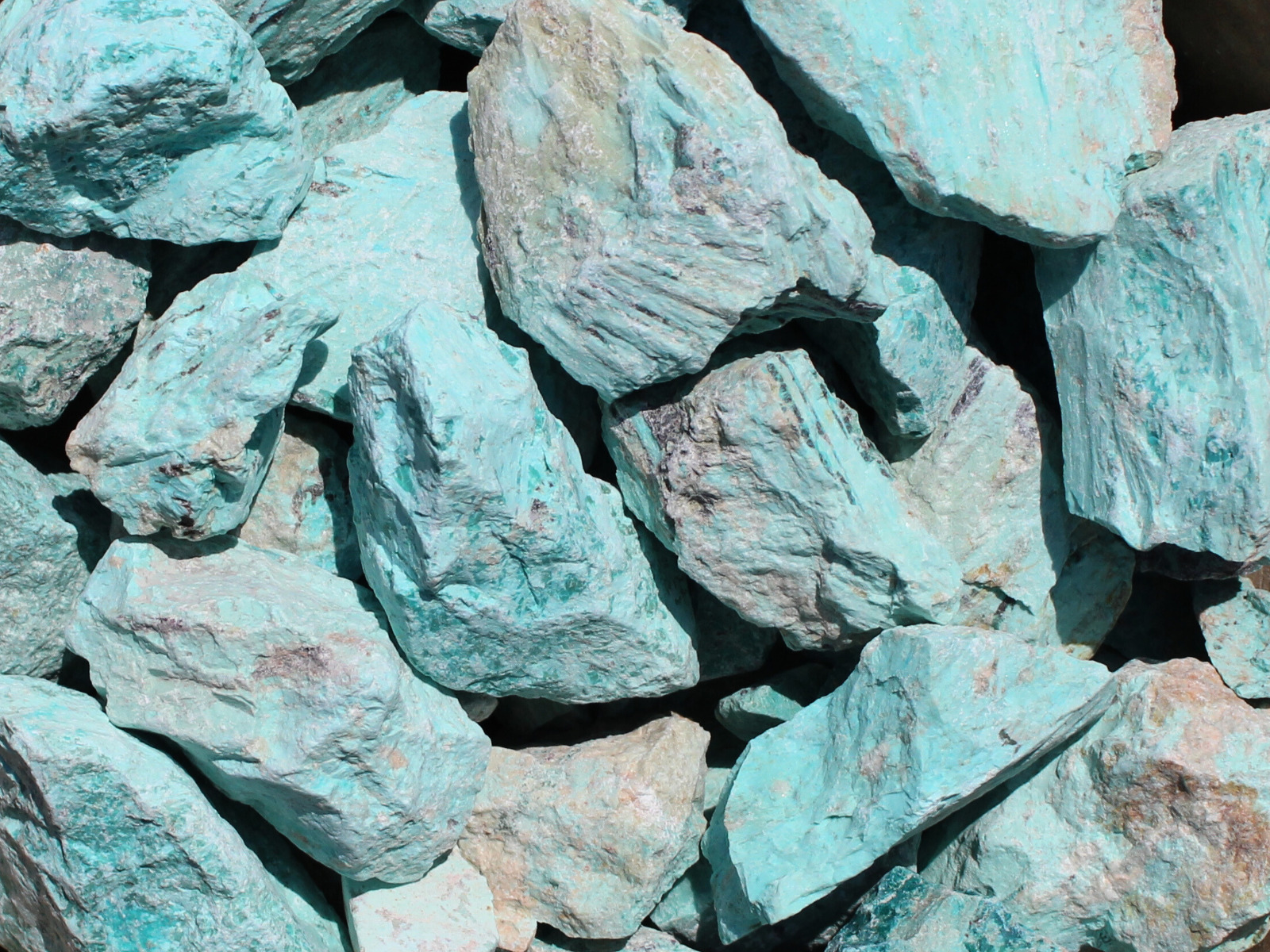 Turquoise from Peru - Rough Rocks for Jewelry, Decor, Cabochons -Bulk Wholesale