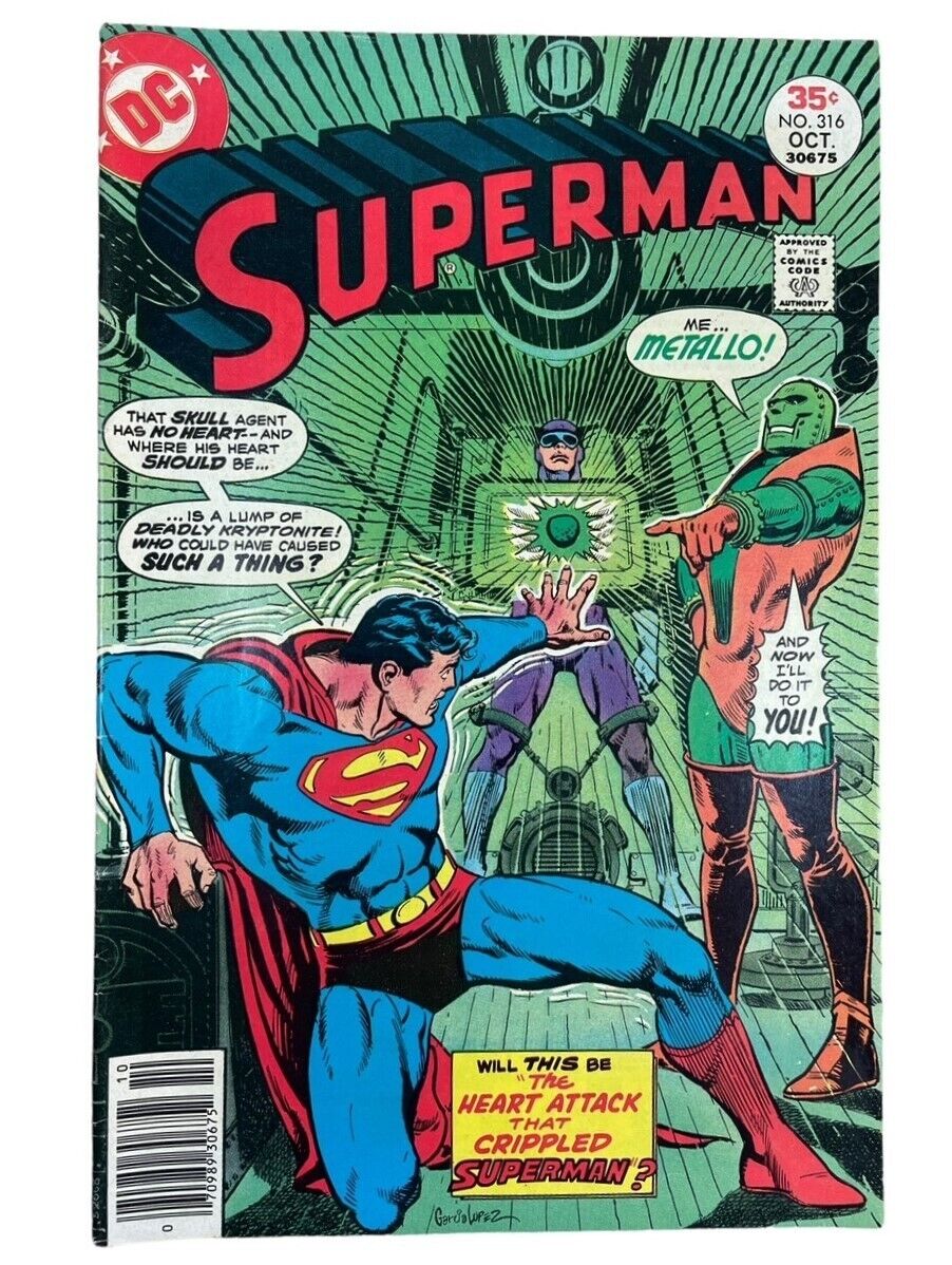 Superman #316 Oct 1977  DC Comics Good Metallo