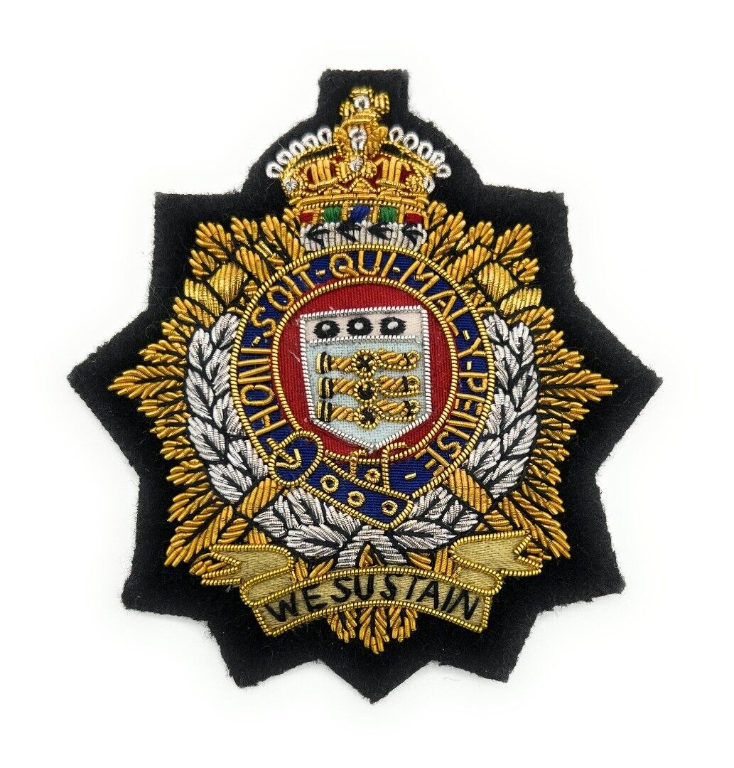 Badge Royal Logistics Corps Blazer Badge RLC Blazer Badge New Kings Crown R2647