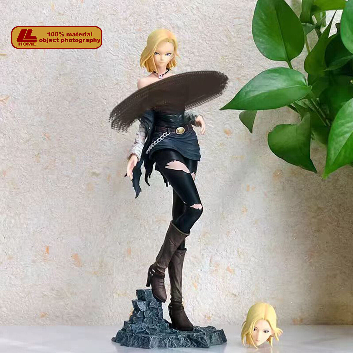 Anime Dragon Ball Z Android 18 Fashion Hot Girl 2 heads Figure Statue Toy Gift