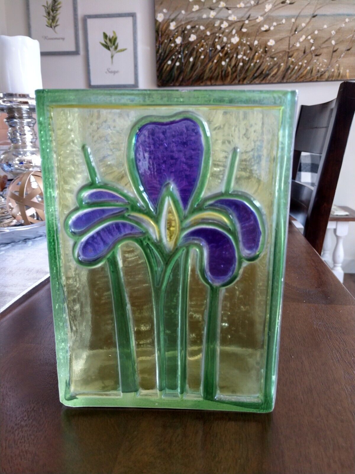VTG FTD Teleflora Iris Vase Made In Romania 1985