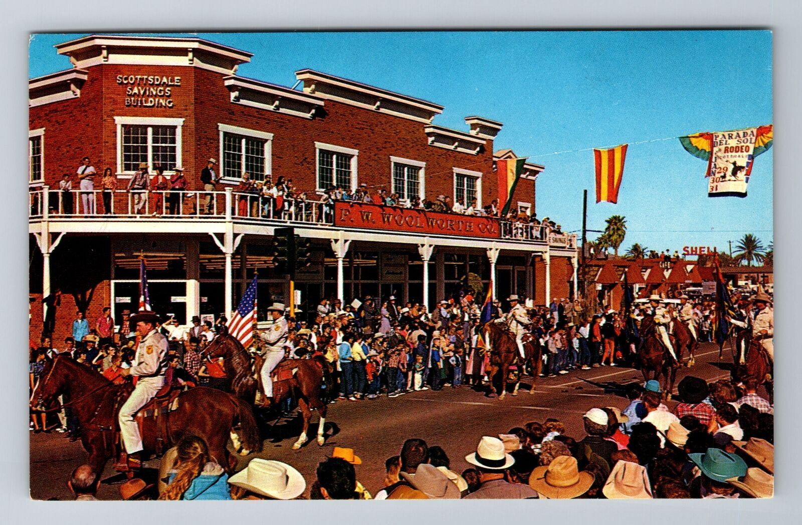 Scottsdale AZ-Arizona, Parada Del Sol, Advertisement, Antique, Vintage Postcard