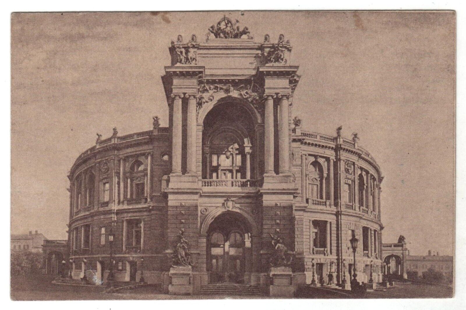 1930s ODESSA Opera & Ballet Theatre Lunacharsky Ukraine Postcard Old Real Photo