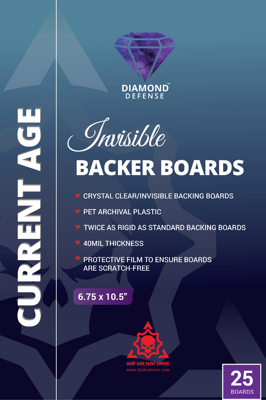 Crystal CLEAR COMIC BACKER BOARDS, Diamond Defense