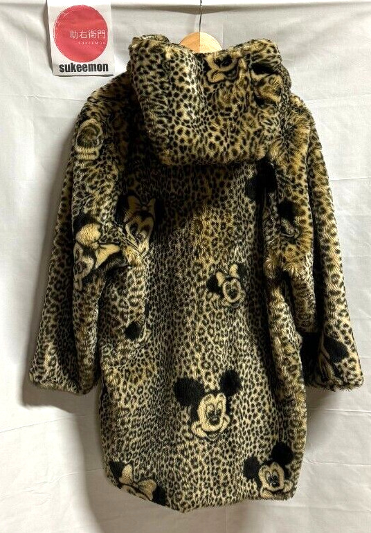 APPARENCE PARIS DISNEY Eco Fur Coat Free Size Leopard 80s Vintage Made in France