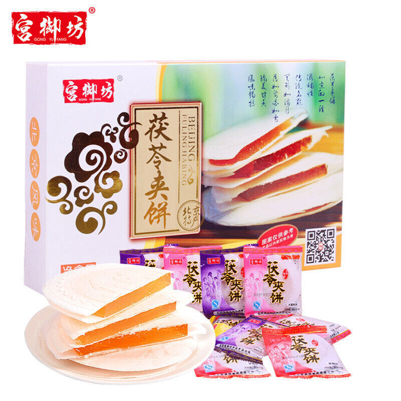 Asian Snacks【宫御坊 水果味茯苓夹饼200g】Fu Ling Bing老北京糕点 地方特色美食 Beijing specialty Pastry